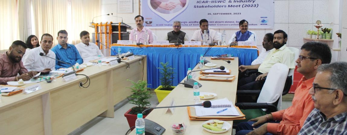 ICAR-Indian Institute of Soil and Water Conservation, Dehradun organised Industry Meet with stakeholders on September 26, 2023 ICAR-Indian Institute of Soil and Water Conservation, Dehradun organised Industry Meet with stakeholders on September 26, 2023